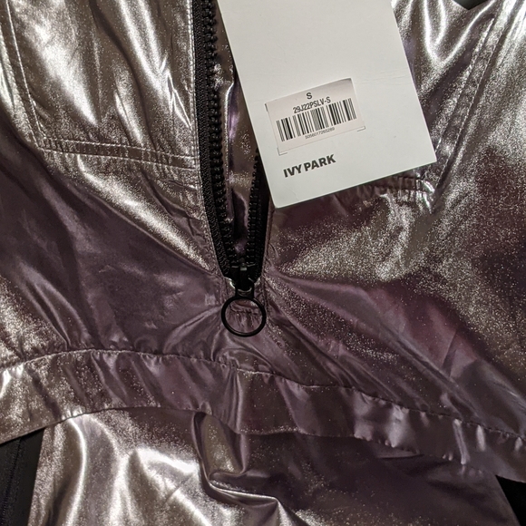 Ivy Park Silver Metallic Rain Poncho 
